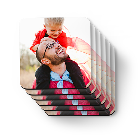 Set of coasters with father and son